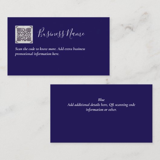 Erstellen Sie eine eigene QR Code Business Card -  Begleitkarte (Vorne/Hinten)