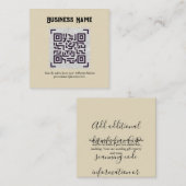Erstellen Sie eine eigene QR Code Business Card -  Begleitkarte (Vorne/Hinten)