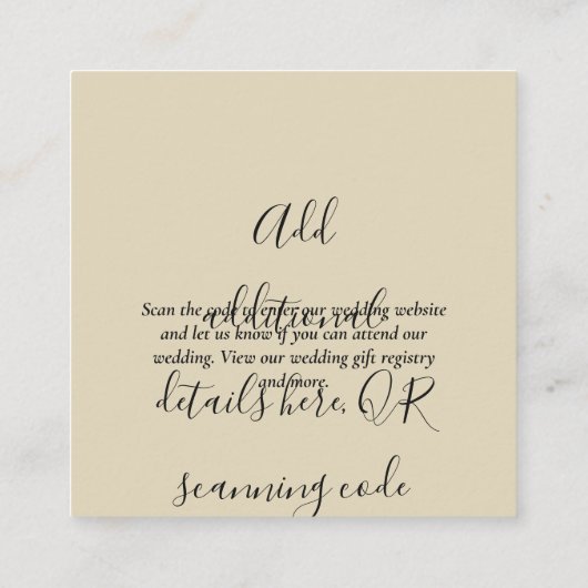 Erstellen Sie eine eigene QR Code Business Card - Begleitkarte (Rückseite)