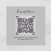 Erstellen Sie eine eigene QR Code Business Card -  Begleitkarte (Vorderseite)