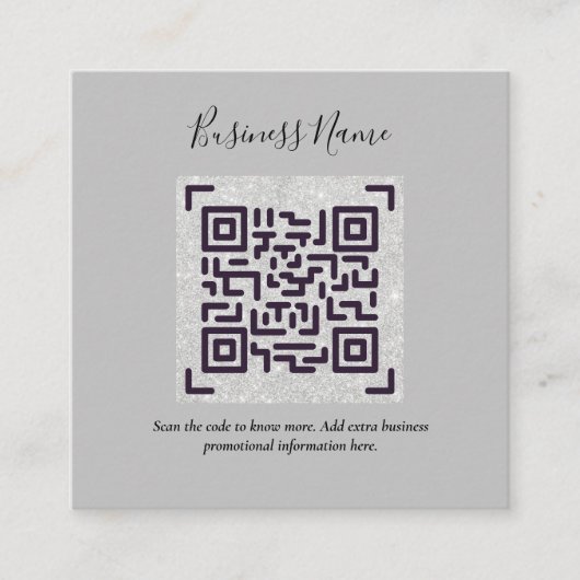 Erstellen Sie eine eigene QR Code Business Card - Begleitkarte (Vorderseite)