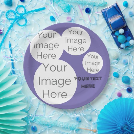 Erstellen Sie eine eigene Textvorlage für das Foto Pappteller (Party)