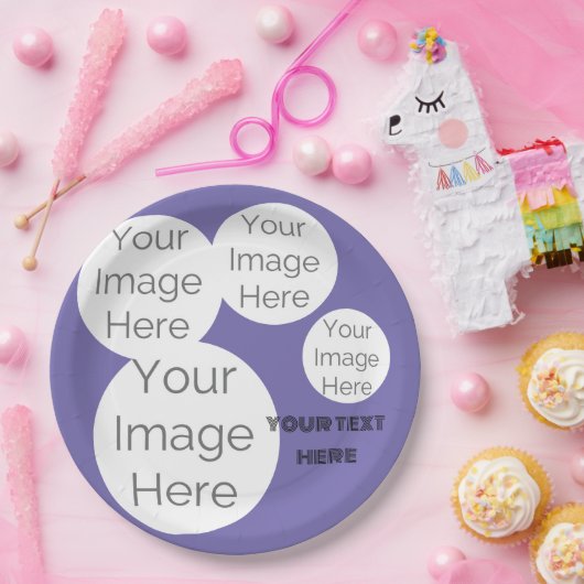 Erstellen Sie eine eigene Textvorlage für das Foto Pappteller (Party)