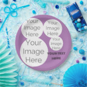 Erstellen Sie eine eigene Textvorlage für das Foto Pappteller (Party)