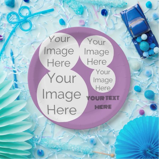 Erstellen Sie eine eigene Textvorlage für das Foto Pappteller (Party)