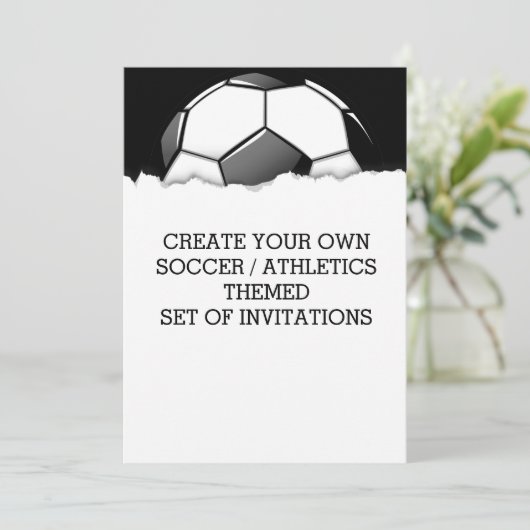 Erstellen Sie eine Einladung für Fußballspiele (Stehend Vorderseite)