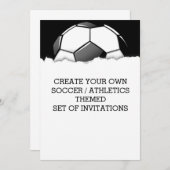 Erstellen Sie eine Einladung für Fußballspiele (Vorne/Hinten)