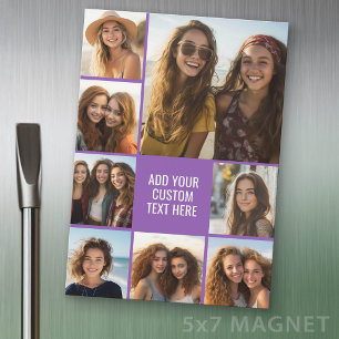 Erstellen Sie eine Fotocollage mit 8 Fotos - Magne Magnetkarte