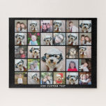 Erstellen Sie eine Funky-FotoCollage mit 27 Fotos Puzzle<br><div class="desc">Benutzen Sie Ihr Lieblings-Foto oder Ihre Bilder, um Spaß zu haben und mit Freunden zu teilen. Dieses moderne Gitter druckt diagonal über die Vorderseite für eine einzigartige und auffällige Anzeige Ihrer Fotos. Das moderne Kalligraphieskript kann zum Hinzufügen eines Namens oder Ereignisses verwendet werden.</div>