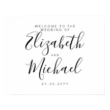 Erstellen Sie eine Hochzeit Begrüßungssignatur sch