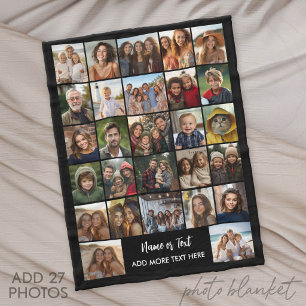Erstellen Sie eine lustige Fotocollage mit 27 Foto Fleecedecke