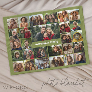 Erstellen Sie eine lustige Fotocollage mit 27 Foto Fleecedecke