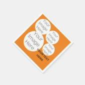 Erstellen Sie eine orangefarbene Papiervorlage für Serviette (Ecke)