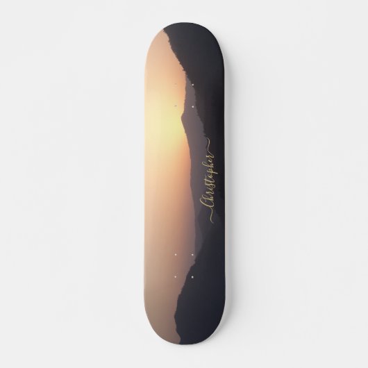 Erstellen Sie eine Personalisierte Foto Gold Monog Skateboard (Vorne)