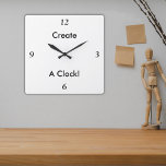 Erstellen Sie eine Personalisierte Uhr 2!<br><div class="desc">Add a touch of art to the time on your wall and make any room look better. Give a gift to a friend or loved one with a cherished picture. Stylish and useful way to display hat eine Fotograph-Vorliebe. Choose one of three styles and shapes, whichever is to your liking....</div>