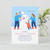 Erstellen Sie eine Snowman-Einladung Einladung (Stehend Vorderseite)