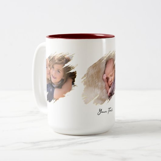 Erstellen Sie eine Tasse für den Tee-Kaffee mit in (Vorderseite Links)