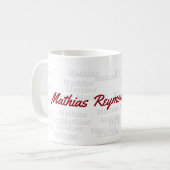 erstellen Sie eine Tasse mit Ihrem eigenen Namen (Vorderseite Links)