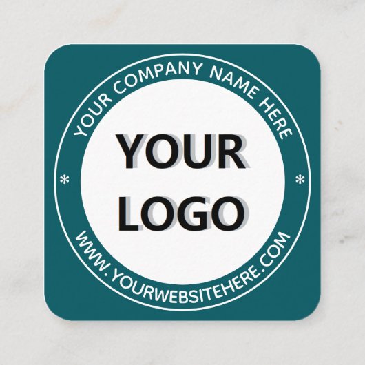 Erstellen Sie eine Vorlage für Ihre Round-Briefmar Quadratische Visitenkarte (Rückseite)