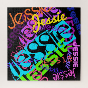 Erstellen Sie einen beliebigen Namen Anpassbare He Puzzle