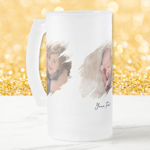 Erstellen Sie einen benutzerdefinierten Fototext-F Mattglas Bierglas