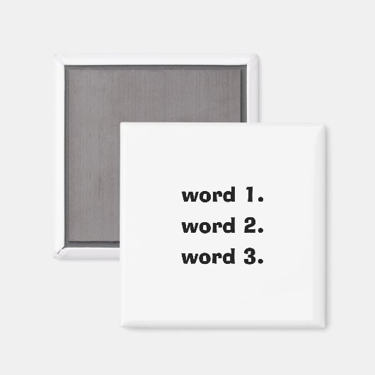 Erstellen Sie einen benutzerdefinierten Text mit e Magnet (Vorderseite/Rückseite)