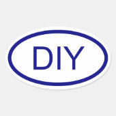 Erstellen Sie einen Blue Euro Style Oval Sticker (Vorderseite)