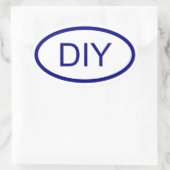 Erstellen Sie einen Blue Euro Style Oval Sticker (Tasche)