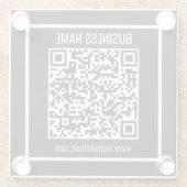 Erstellen Sie einen modernen QR-Code sofort Glasuntersetzer (Rückseite)