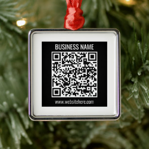 Erstellen Sie einen modernen QR-Code sofort Ornament Aus Metall