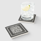 Erstellen Sie einen modernen QR-Code sofort Steinuntersetzer (Seitenansicht)