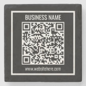 Erstellen Sie einen modernen QR-Code sofort Steinuntersetzer (Vorderseite)