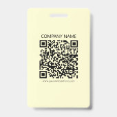 Erstellen Sie einen QR-Code | Blassgelb Ausweis (Vorderseite)
