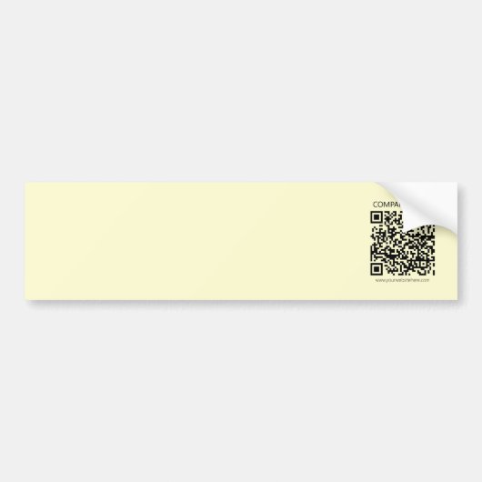 Erstellen Sie einen QR-Code | Blassgelb Autoaufkleber (Vorne)