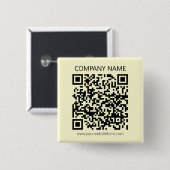 Erstellen Sie einen QR-Code | Blassgelb Button (Vorne & Hinten)