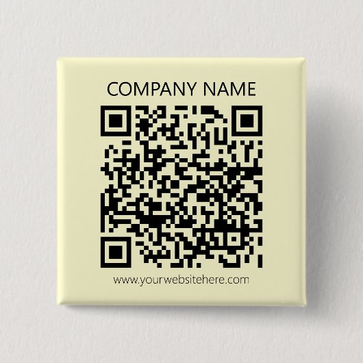 Erstellen Sie einen QR-Code | Blassgelb Button (Vorderseite)