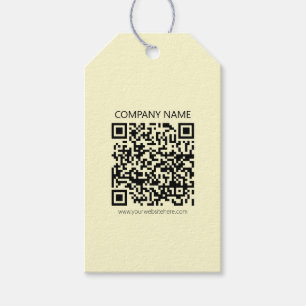Erstellen Sie einen QR-Code Blassgelb Geschenkanhänger