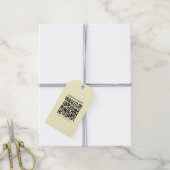 Erstellen Sie einen QR-Code | Blassgelb Geschenkanhänger (Mit Garn)