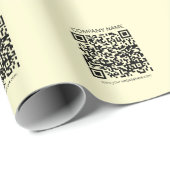 Erstellen Sie einen QR-Code | Blassgelb Geschenkpapier (Rolleneckpunkt)