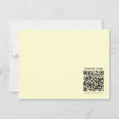 Erstellen Sie einen QR-Code | Blassgelb Mitteilungskarte (Vorderseite)