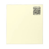 Erstellen Sie einen QR-Code | Blassgelb Notizblock (Vorderseite)