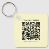 Erstellen Sie einen QR-Code | Blassgelb Schlüsselanhänger (Vorderseite)