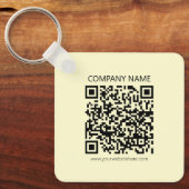 Erstellen Sie einen QR-Code | Blassgelb Schlüsselanhänger (Vorderseite)