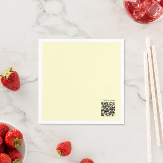 Erstellen Sie einen QR-Code | Blassgelb Serviette (Beispiel)