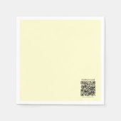 Erstellen Sie einen QR-Code | Blassgelb Serviette (Vorderseite)