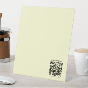 Erstellen Sie einen QR-Code Blassgelb Sockelschild