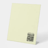 Erstellen Sie einen QR-Code | Blassgelb Sockelschild (Vorderseite)