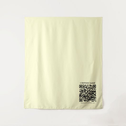 Erstellen Sie einen QR-Code | Blassgelb Wandteppich (Vorderseite)