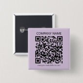 Erstellen Sie einen QR-Code | Blasslila Violett Button (Vorne & Hinten)