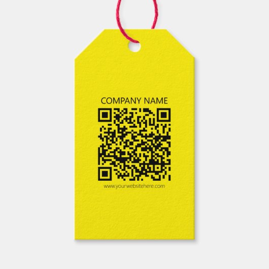 Erstellen Sie einen QR-Code | Leicht erkennbar in Geschenkanhänger (Vorderseite)